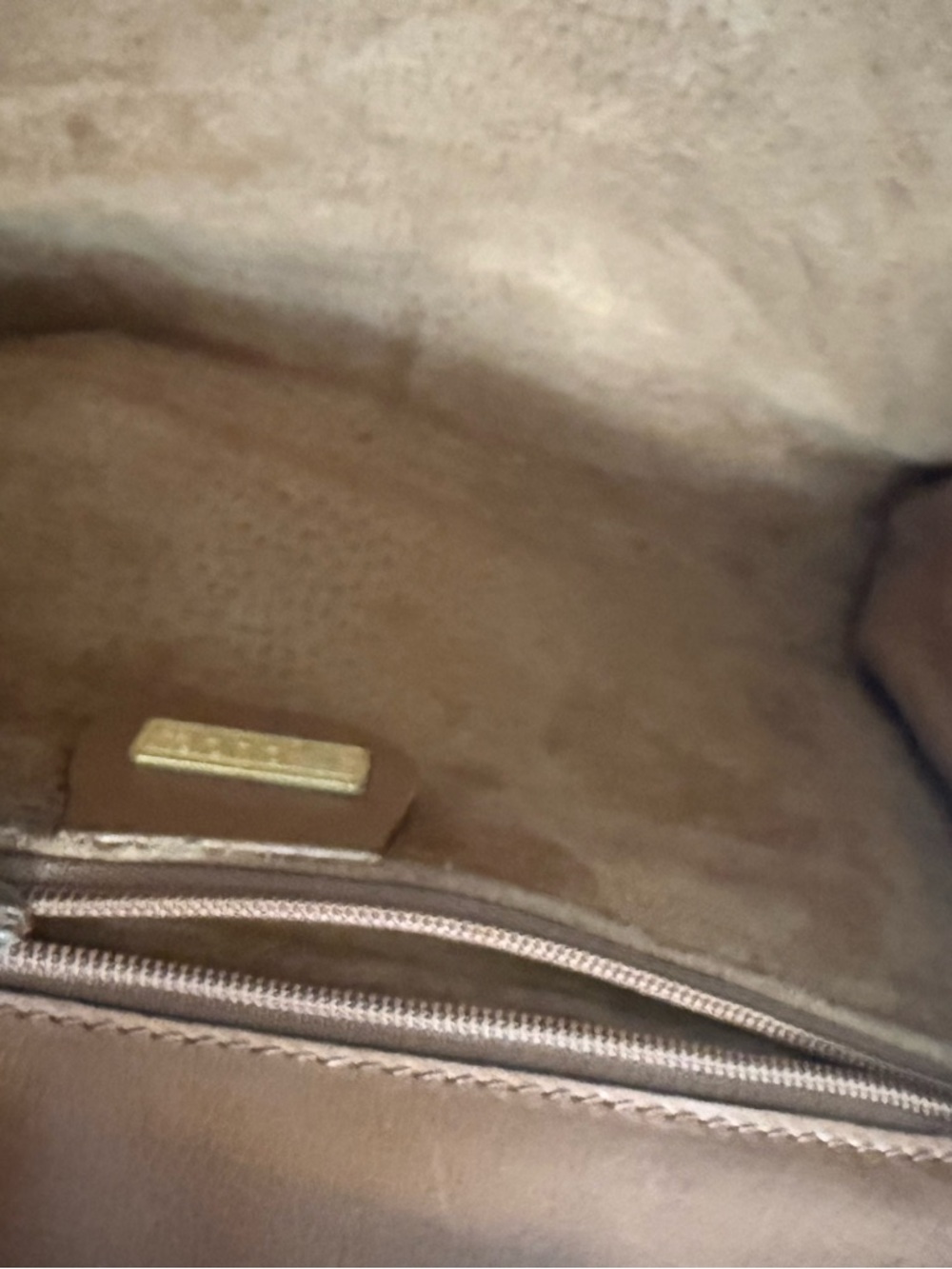 Gucci Vintage Cognac Leather Croc Trim Shoulder Bag Clutch - Picture 13 of 13